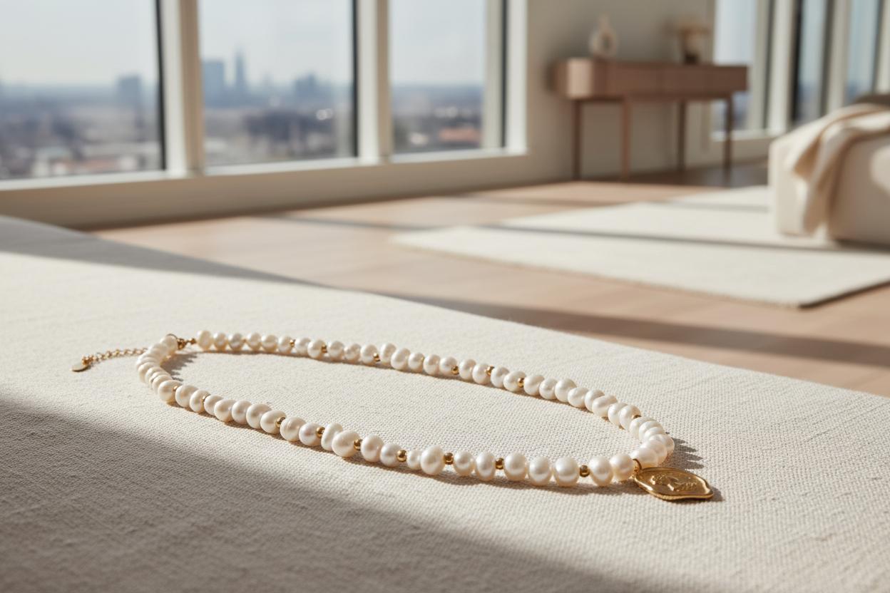 Vencie Waves Parel Necklace